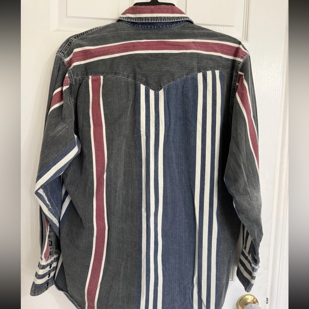 Wrangler Brushpopper Western Vintage shirt 17-35 Large - Picture 2 of 2
